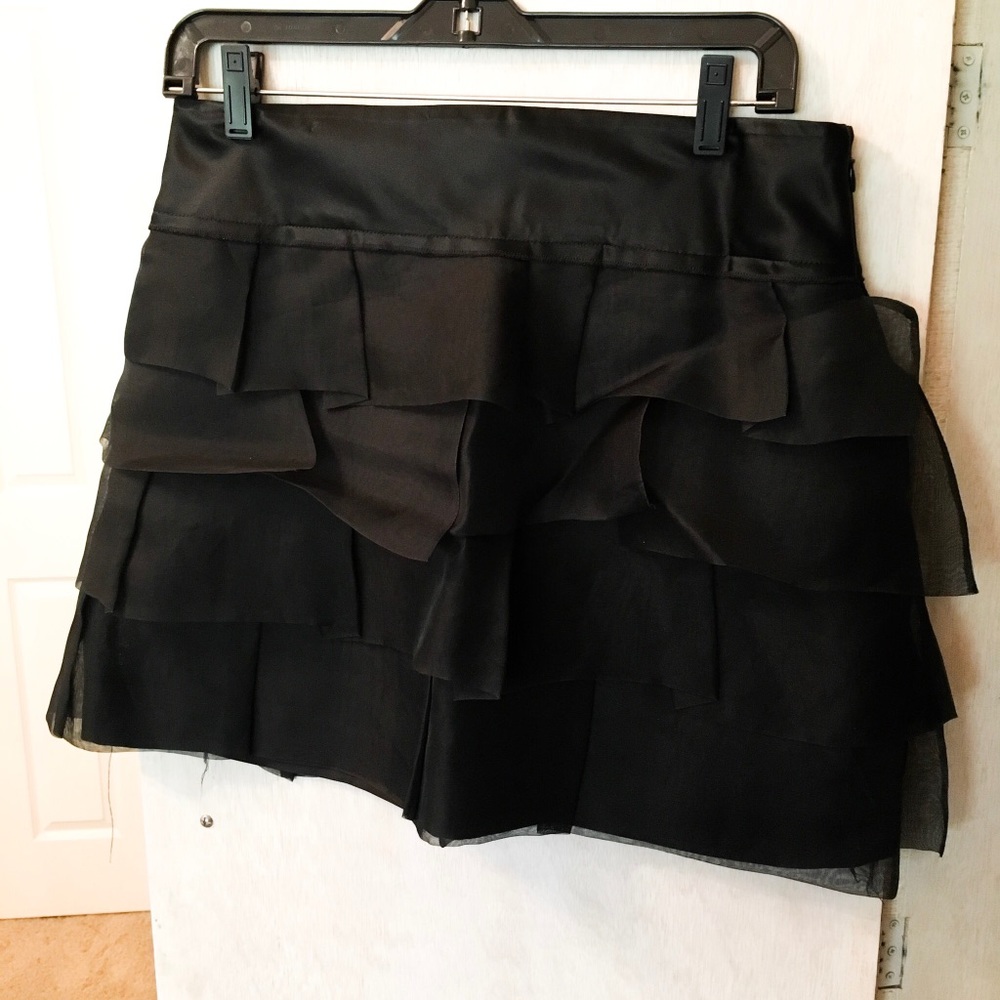 BCBG Black Ruffle Skirt